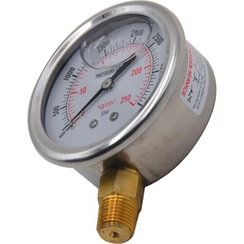 Vacuum Manometer Mini Dial Portable Dual Scale Dial Gauge 1/4" NPT -30HG/0PS Vacuum Pressure Meter 2" Dial Digital Display Gauge