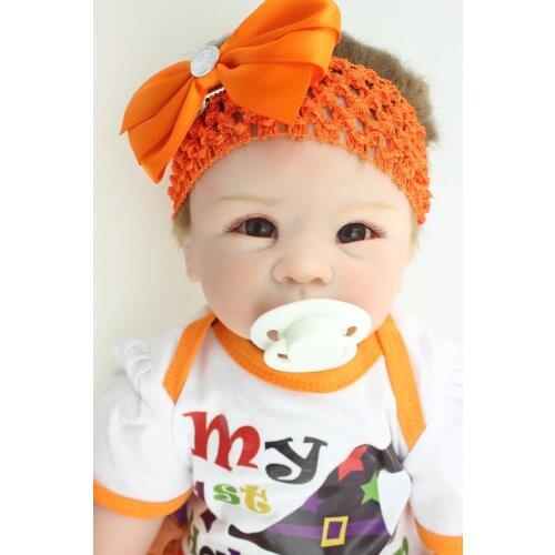 High Quality Simulation doll Imported Mohair Doll Silicone Vinyl Toys Soft Cotton Body Children Birthday Present