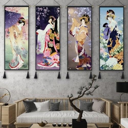 Japanese Eco-friendly Polyester Wall Hanging Tapestry Sushi Shop Wall Hang Cloth Background Bedroom Living Room Decor LF489