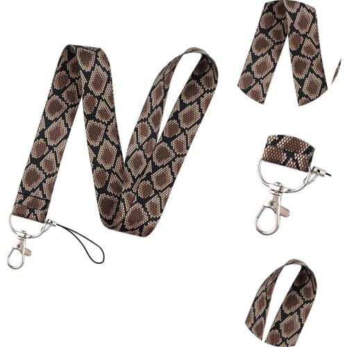 1pcs Python Pattern Cool Creative Lanyard Badge Id Lanyards Mobile Phone Rope Fashion Key Lanyard Neck Straps Accessories