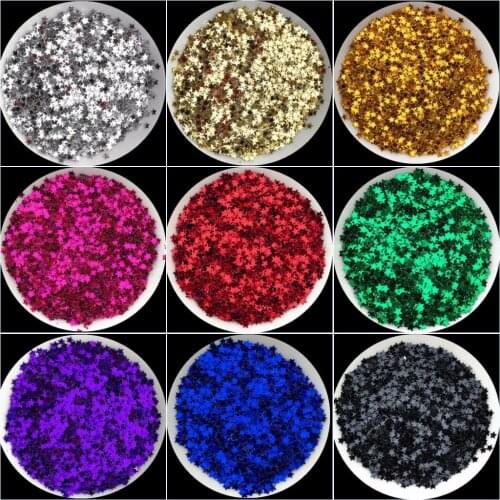 20g 3mm star shape sequin Silver-Base Colors PVC loose Sequins Paillettes for Nails Art manicure/wedding decoration confetti