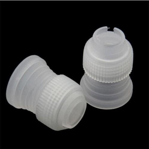 2PC Plastic Kitchen Icing piping bag converter adapter set cream nozzle pipeline coupler Cake Flower Pastry Decoration