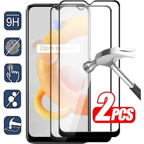2pcs Full Cover Protective Glass For Oppo Realme C11 2021 Tempered Glass For RealmeC11 C 11 RMX3231 6.52" Screen Protector Film