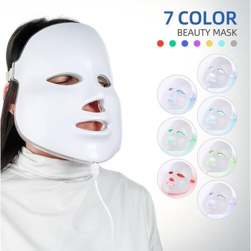 7 Colors LED Facial Mask Face Mask Photon Therapy Light Skin Rejuvenation Home Use LED Light Skin Care Device Facial Instrument