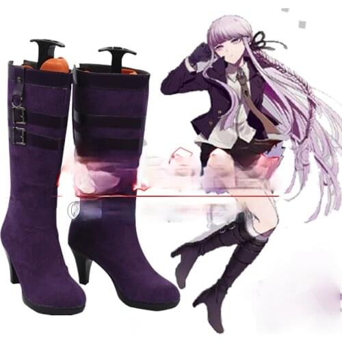 Dangan Ronpa Kirigiri KyOko Anime Characters Shoe Cosplay Shoes Boots Party Costume Prop