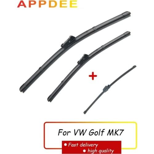 APPDEE LHD Wiper Front Rear Wiper Blades Set For VW Golf MK 7 2012- 2018 2017 2016 Windshield Windscreen 26"18"11"