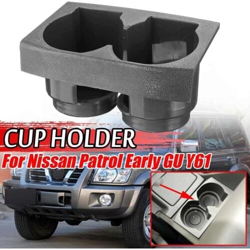 AU04 -Black Car Center Console Cup Holder Cup Drink Holder Stand for Nissan Patrol Early GU Y61 Cup Holder 68430VB100