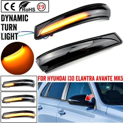 Car LED Dynamic Turn Signal Light For Hyundai I30 Elantra Avante MK5 MD Veloster Mirror Streamer Light 2011 2012 2013 2014 2015