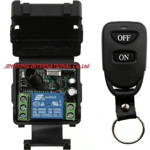 Free Shipping new DC 12V 10A 1CH Wireless RF Remote Control Switch Transmitter+ Receiver For Access/door System