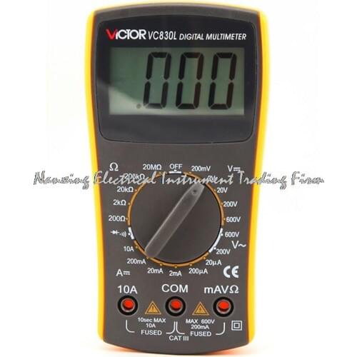 Fast arrival Mini Pocket Simple 2000 Counts Manual Range 10A 600V Resistance Teaching USE Victor Digital Multimeter VC830L