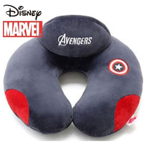 Disney Captain America Spider-Man Cartoon Neck U-shaped Neck Pillow Set Lunch Break Pillow Waist Cushion Waist Pillow