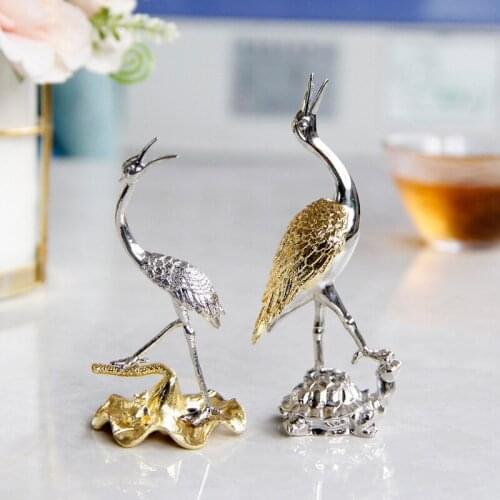 Creative Classical Style Mini Gold Metal Crane Ornament Middle East Arab Ornaments Childrens Gifts