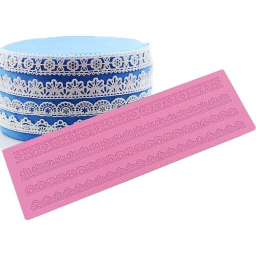 Lace Mold Cake Border Decoration Lace Mat for Fondant Wedding Cake Decorating Tools Bakeware