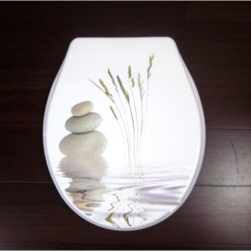 Toilet lid cover standard closing 2019high quality colorful toilet seat cover set hot selling fashion bathroom pp toilet seat