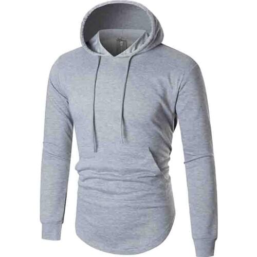 HOT 2019 Outdoor Autumn winter solid color back zipper long fleece jackets men sport jogging training hoodies Exercise Sweaters