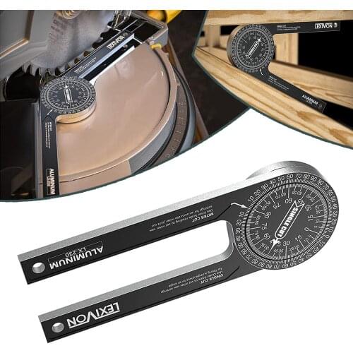 New Woodworking Aluminum Miter Saw Protractor Angle Finder Measuring Tool Accurate Reading Utensils