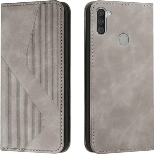 New Magnetic Leather Case na For Samsung Galaxy A11 Funda For GalaxyA11 A 11 A115 SM-A115F Skin Feel Wallet Cover S Pattern Coqu