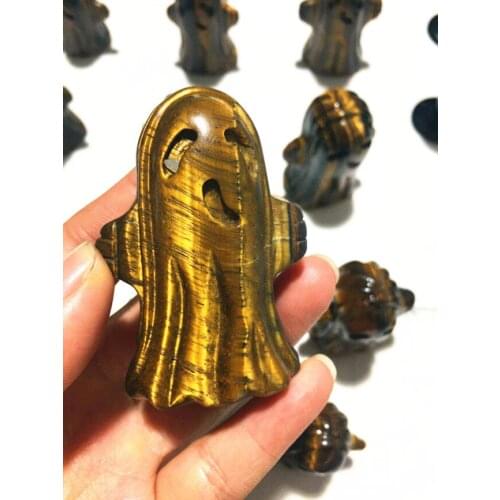 Natural quartz crystal tiger crystal carving ghost Christmas gift home decor piece