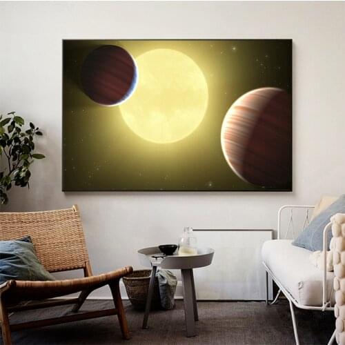 Modern Wall Chart Galaxy Planets Space Spaceships Poster Nordic Canvas Art Print Earth Painting Nebula Living Room Decor