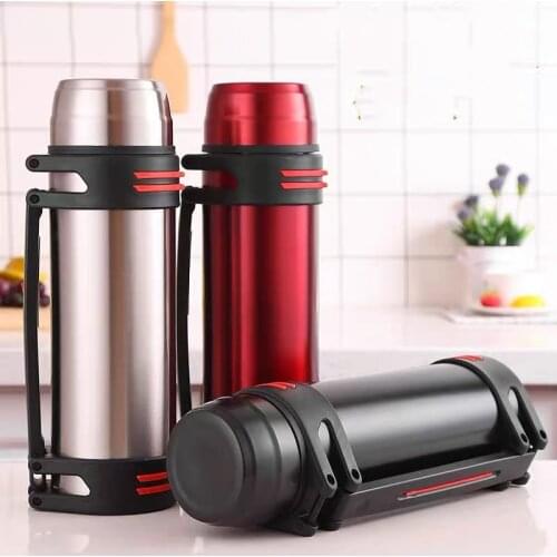 Large Capacity Stainless Steel Thermos Bottle Fashion Outdoor Automotive Water Flask Cup Portable Insulation Vacuum 1.6L/2L/2.5L