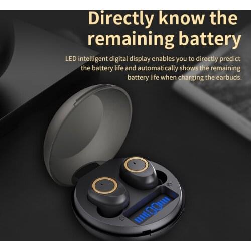 TWS Earphones Charging Box Wireless Headphone Bluetooth-compatible5.1 Stereo Sports Waterproof Earbuds Headsets With Microphone