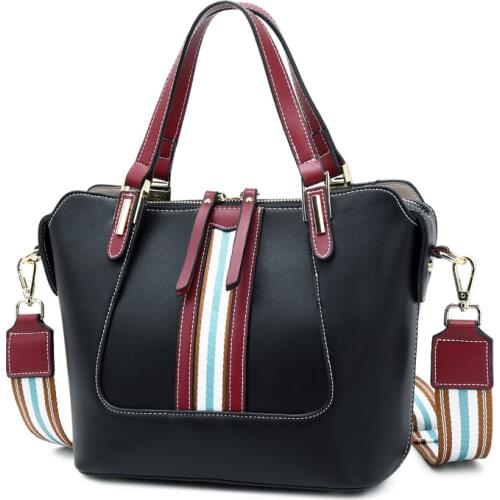 Luxury Top-Handle Purses and Handbags Women Bags Leather Genuine Crossbody Bag Female Comfortable Wide Strap Shoulder Pouch