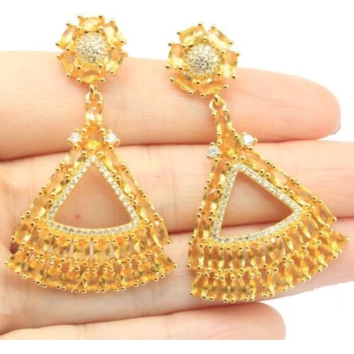 49x16mm SheCrown Created Rhodolite Garnet Violet Tanzanite White Zircon Jewelry Making Silver Earrings