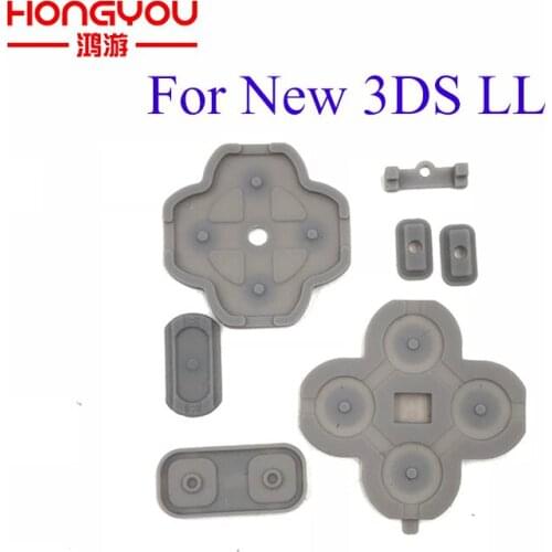 10Sets Original For NEW 3DSXL 3DSLL rubber keypad conducting buttons conductive dpad pad for New 3DS XL LL game repair