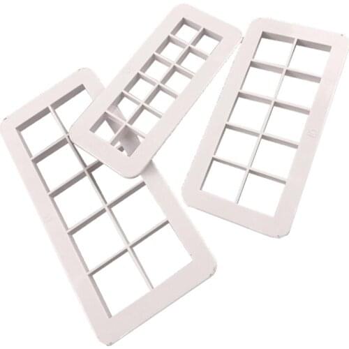 3Pcs Wedding Party Embossing Cake Fondant Chocolate Diamond Grain Flowers Printing Mould Cream Bread Baking Dessert Decor Tools