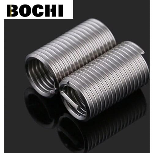 50pcs M8*1.25*1D-3D/M10*1.5*1D-3D Wire Thread Insert , M6 Screw Bushing , 304 stainless steel Wire Screw Sleeve Thread Repair