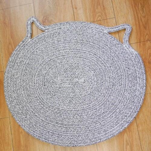 53x46cm round Cat sleeping cushion dog cushion cat scratch board cat nest warm hand-woven cotton mat pad