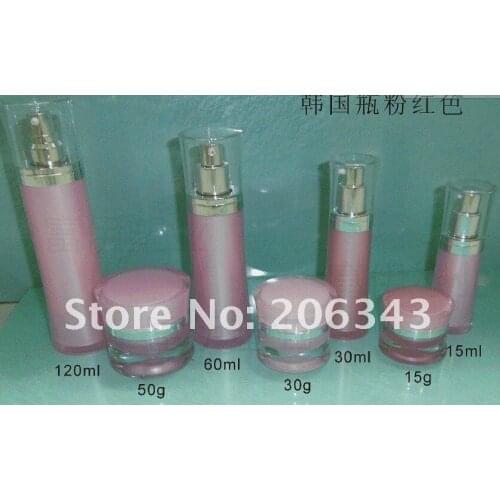 60ML pink Acrylic press pump lotion bottle,cosmetic container,press pump bottle ,Cosmetic bottle Cosmetic Packaging