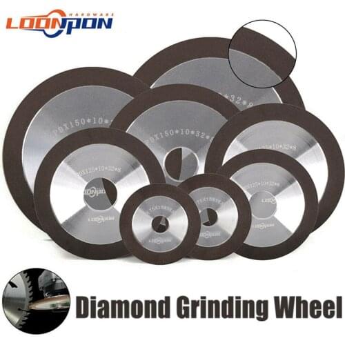 Diamond Grinding Wheel Resin Bond Grinder for Tungsten Steel Milling Cutter Sharpener 125/150/180/200mm 150/240/320/400Grit 1Pc