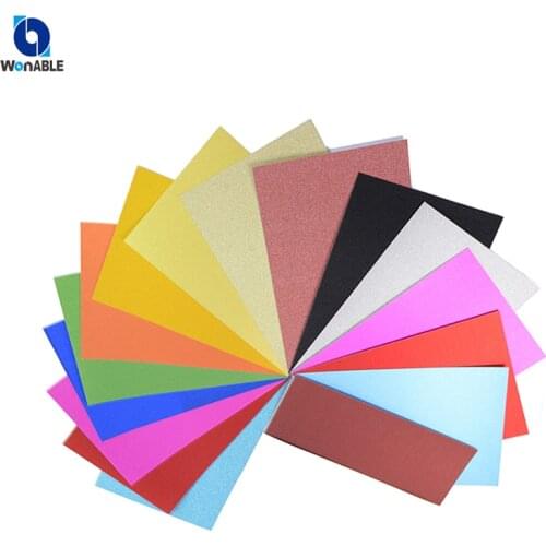 Glitter Scrapbooking Sticker Die Cut Craft Sheets Self-Adhesive Metallic Book Cover With Glue 10pcs /Bag