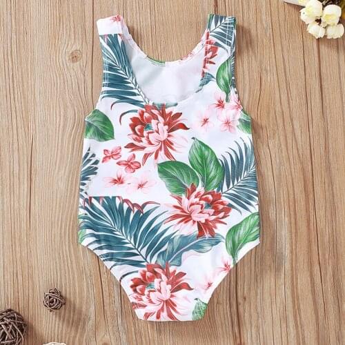 Toddler Kids Baby Girls Flower Bikini Swimwear Swimsuit Bathing Suit Beachwear One Piece Swimsuit One Suit Girl Swimwear Summer