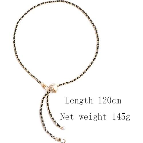 Parts Purse Chain for Ladies Bag Small Gold Beads Round Ball Chain Shoulder Strap Thin Chain Bag Accessories