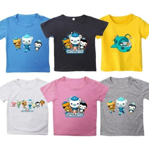 Kids Octonauts Print T Shirts for Girls Boys Teens Cartoon Tshirts Summer Children Anime T-shirts Tee Tops Toddler Streetwear