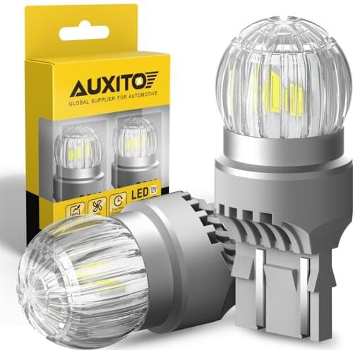 AUXITO 2Pcs T20 7443 W21/5W 7440 W21W LED Bulb For Lada Audi BMW Volkswagen Ford White Red DRL Daytime Running Light Backup Lamp