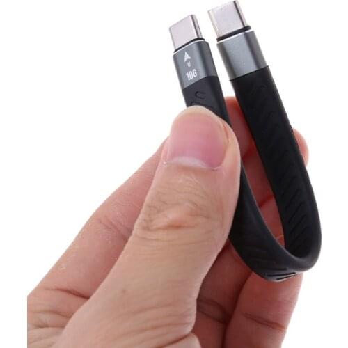 For Thunderbolt 3 Data Cable 10/40Gbps Soft USB-C Charging Cord Line Emark Chip