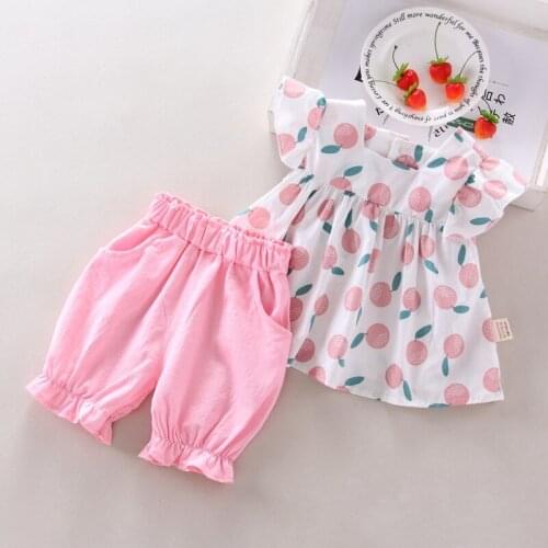 Girls Clothes Set 2021 New Summer Sleeveless T-shirt And Pant Shorts For Girl Kids Clothes Children Clothing
