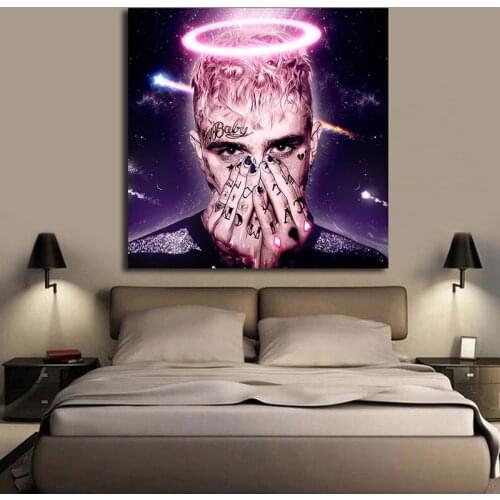 Lil Peep Tattoo Hellboy Crybaby Gaming Poster Comics Paintings on Canvas Modern Art Decorative Wall Pictures Home Decoration