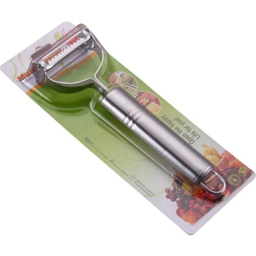 Stainless Steel Peeler Multifunctional Fruit Paring Knife Melon Grater Home Kitchen Essential Gadget Stainless Steel Peeler