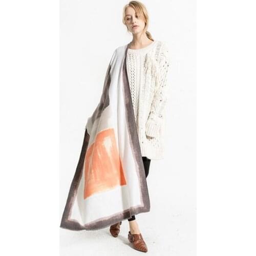 IANLAN Fashion Womens Geometric Pattern Long Scarves Shawls Dual Use Ladies Winter Warm Thickening Mufflers Wraps IL00133