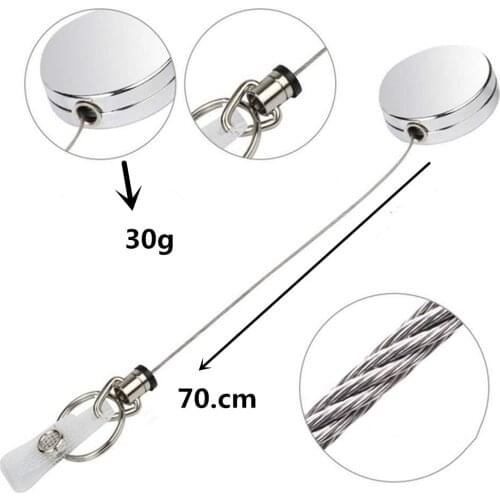 Card Sets Belt Key Ring metal Retractable Pull Badge Reel ID Lanyard Name Tag Card Badge Holder Reels Recoil Chain Clips