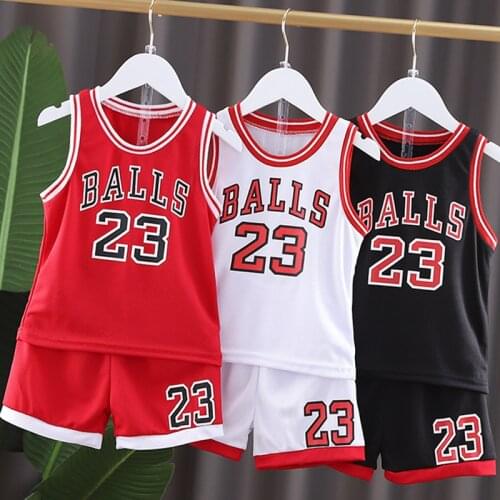 2021 New Baby Boy Clothes Summer Vest Sports Basketball Uniform Kids Clothes Boys Sets Children Clothing Sleeveless Outfits Suit