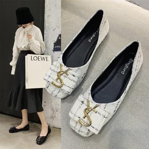 New Korean Brand Womens Shoes Square Toe Breathable Flat Shoes Iadies loafers Casual Comfortable Womens Shoes женские ботинки