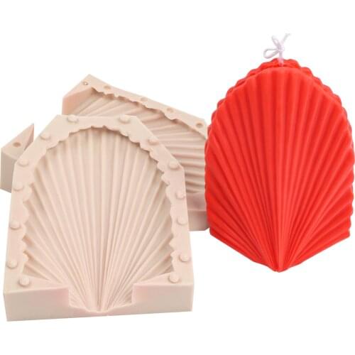 New DIY Big Shell Shape Home Decoration Handmake Silicone Soap Mould Candle Mold For Making Candles
