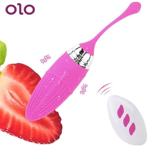 OLO Tongue Licking Vibrator Wireless Remote Control Vaginal G-spot Massager 12 Frequency Clitoris Stimulate Sex Toys For Woman