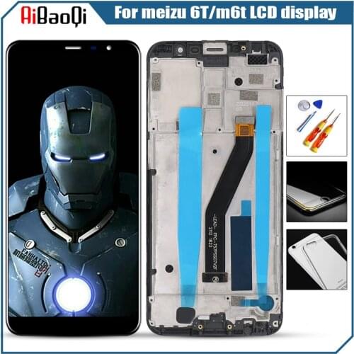 Original Meizu m6t LCD Display Replacement + Touch Screen Digitizer Meizu m6t Phone LCD Case +Tool 6T LCD screen with frame