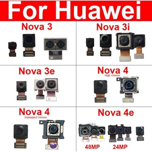 Main Rear Camera For Huawei Nova 3 3e 3i 4 4e Back Big Camera Facing Small Camera Flex Ribbon Cable Replacement Repair Parts